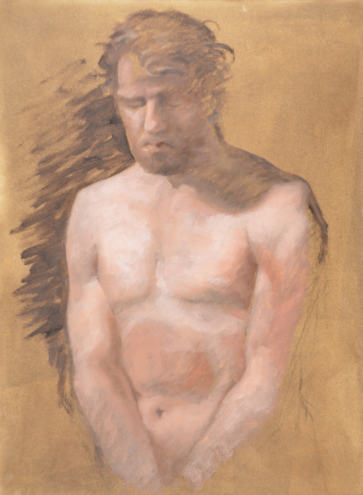 oil sketch on paper from a Prud'hon figure drawing